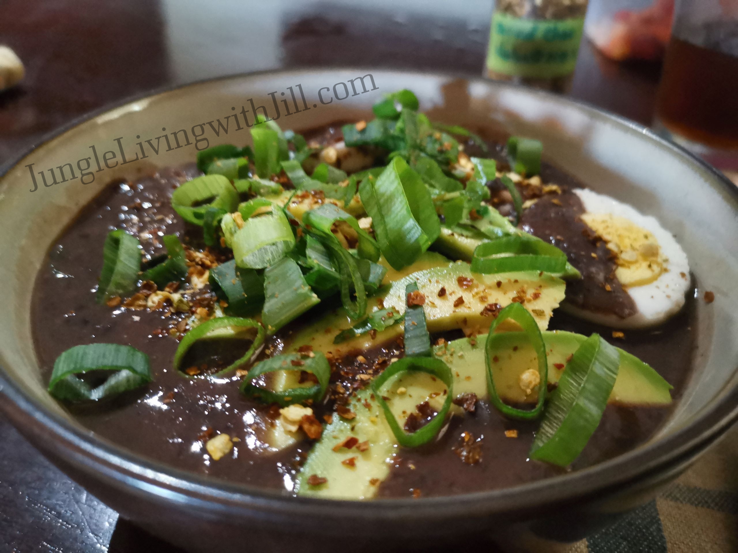 Sopa Negra in a bowl